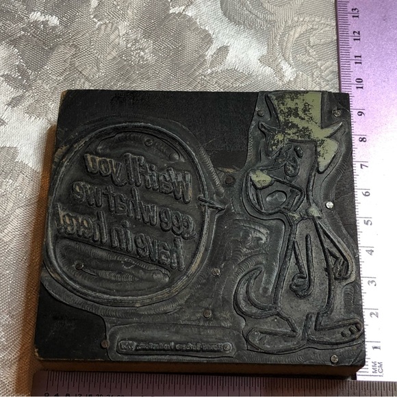 Antique Wood Print Block Huckleberry Hound Wait’ll You See What We Have In Here - Picture 4 of 7